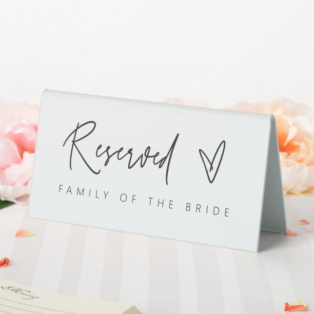 Wedding Table Reserved Tent Sign Decor G400  (In SItu (Wedding))