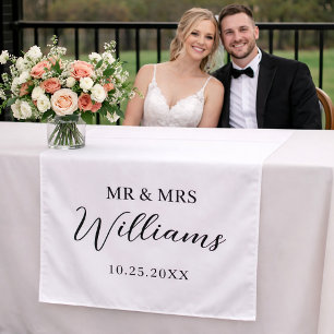 Wedding Table Runner Personalized Tapestry Banner