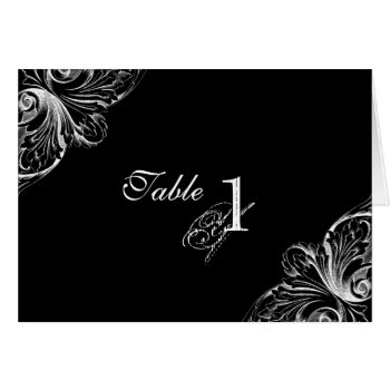 Wedding Table Seating Cards Monogram Black by WeddingShop88 at Zazzle
