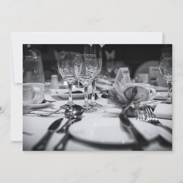 Wedding Table Setting Invitation (Front)