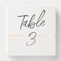 Wedding Table Signs