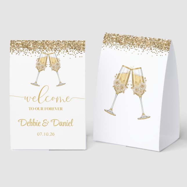 Wedding Table Tent Sign (Front/Back)
