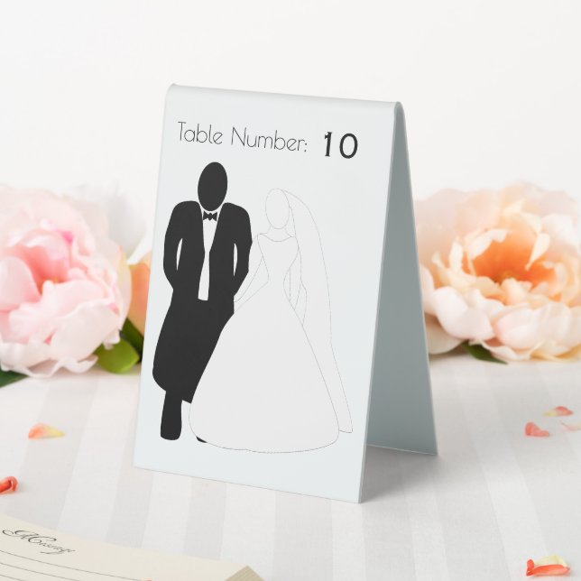 Wedding Table Tent Sign Bride Groom (In SItu (Wedding))