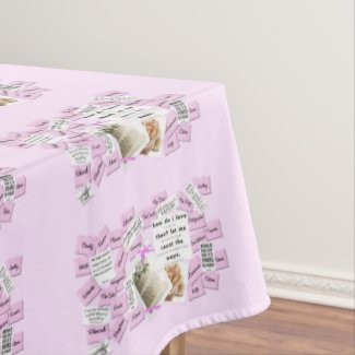 Wedding Tablecloth for bridal shower wedding cake