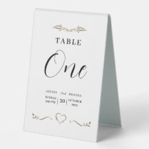 Wedding Tabletop minimal Signs