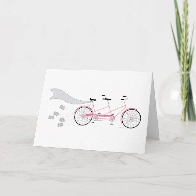 Wedding Tandem Bike Card (Front)
