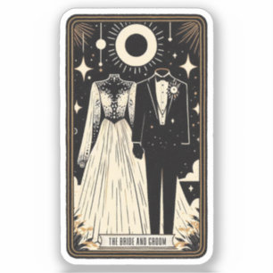Wedding Tarot Bride & Groom Sticker