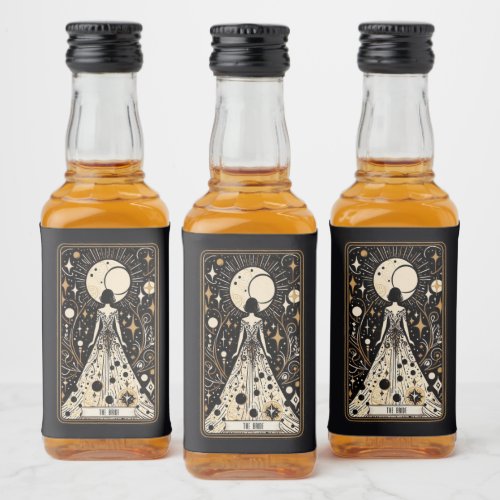 Wedding Tarot Bride Liquor Bottle Label