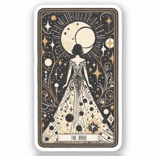 Wedding Tarot Bride Sticker (Front)