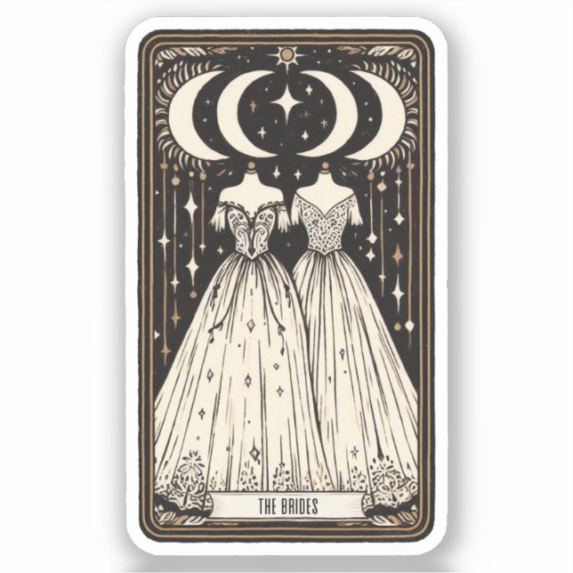 Wedding Tarot Brides Sticker (Front)
