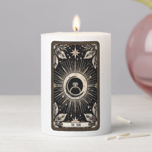 Wedding Tarot Engagement Ring Pillar Candle