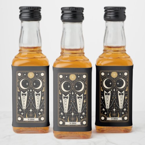 Wedding Tarot Grooms Liquor Bottle Label