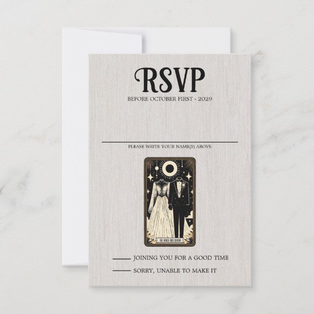 Wedding Tarot RSVP Card (Front)