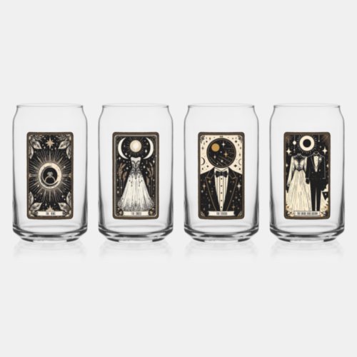 Wedding Tarot Wedding Can Glass