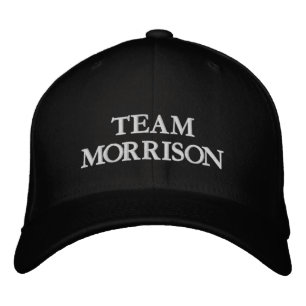 Wedding Team Family name black and white chic Embroidered Baseball Cap