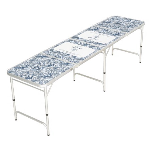 Wedding Team Fun Palm Botanical Beer Pong Table