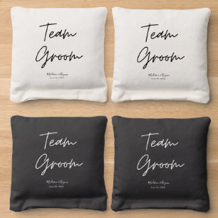 Wedding Team Groom and Team Bride Cornhole Set Bags