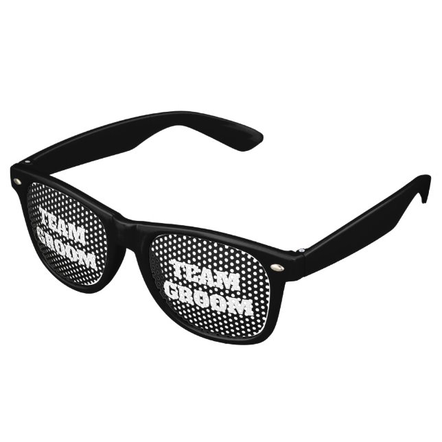 Wedding Team Groom Bachelor Party Groomsman Retro Sunglasses (Angled)