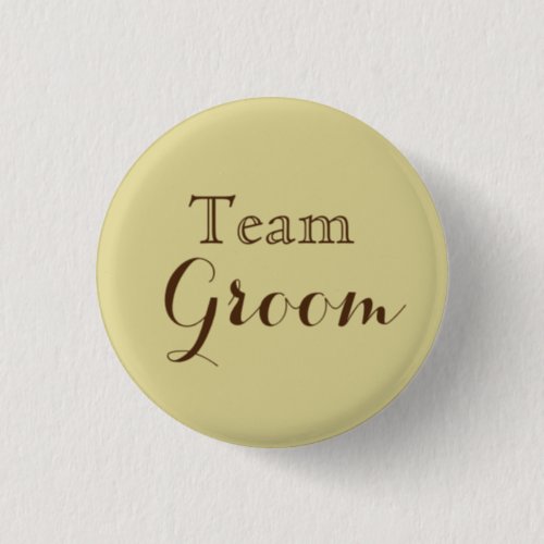 Wedding Team Groom Button