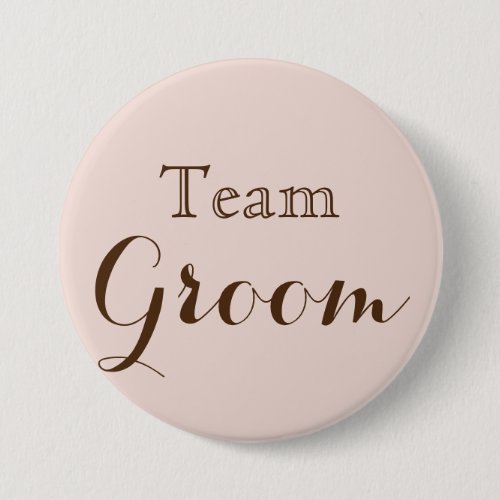 Wedding Team Groom Button