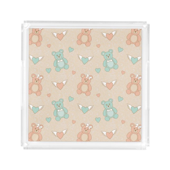 Wedding-teddies Acrylic Tray (Front)