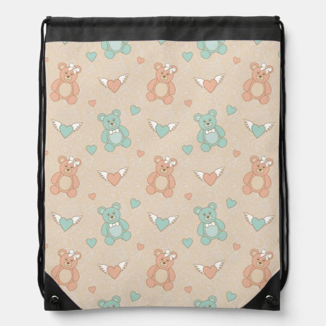 Wedding-teddies Drawstring Bag (Front)