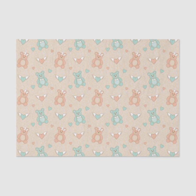 Wedding-teddies Tissue Paper (Front)