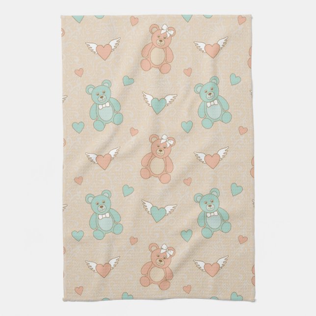 Wedding-teddies Towel (Vertical)