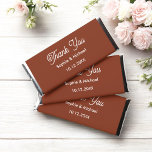 Wedding Terracotta Brown White Minimalist  Hershey Bar Favors<br><div class="desc">Wedding Terracotta Brown White Chocolate Bars. Please check out our store collection below for matching items.</div>