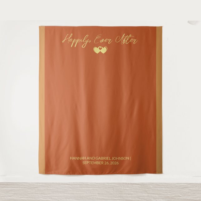 Wedding Terracotta Gold Backdrop (Front)