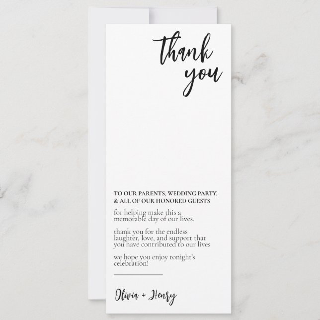 Wedding thank you  (Front)