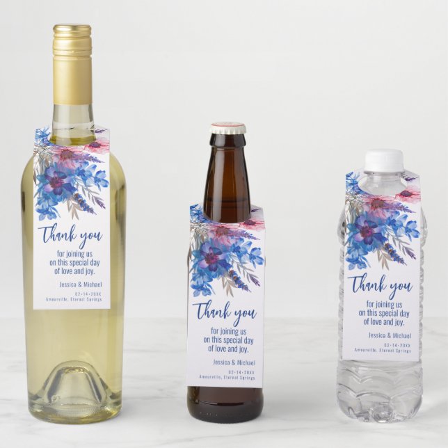 💍Wedding Thank You Bottle Hanger Tag (In Situ)