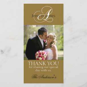Wedding Thank You Bride Groom Photo Cards