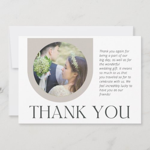 Wedding Thank You Business Cards with Photos