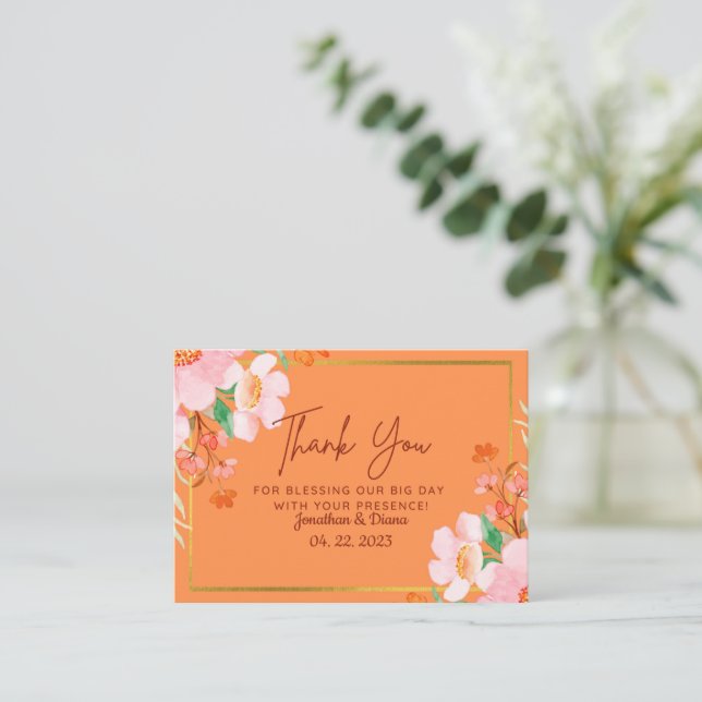 Wedding Thank You Card  (Standing Front)