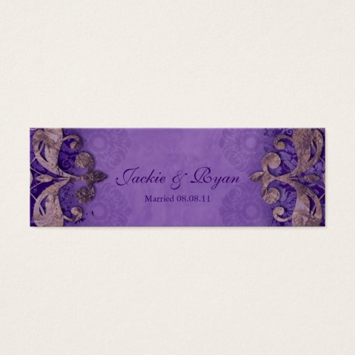 Customizable Wedding Thank You Card Bookmark Favor Verdigris PB Business Card Templates
