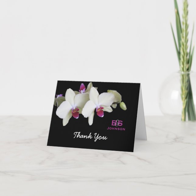Wedding Thank You Card -- Custom Initials and Name (Front)
