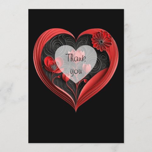 Wedding Thank You Card Flat