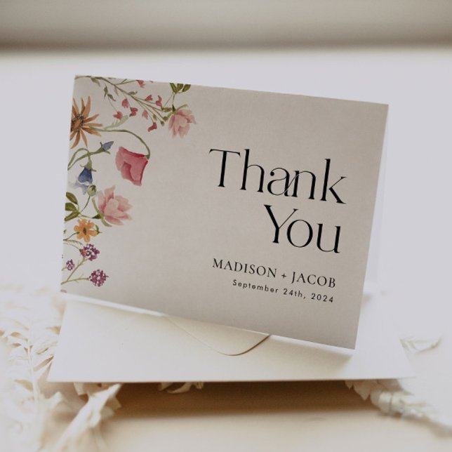 Wedding Thank You Card Floral (Creator Uploaded)