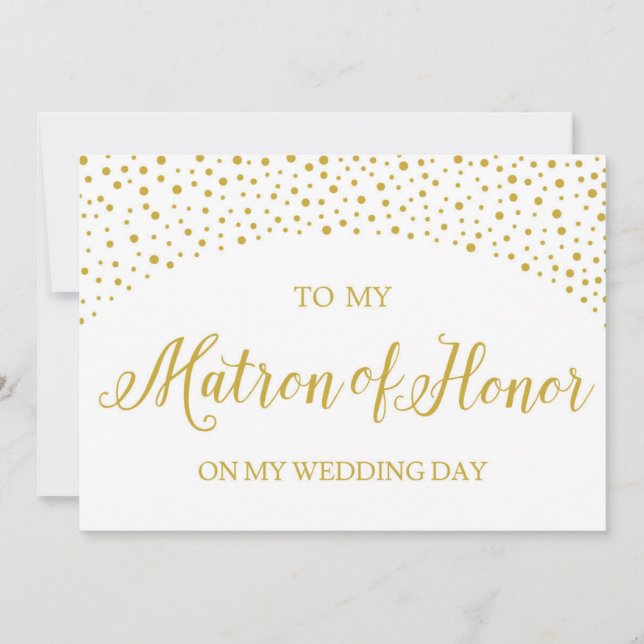 Wedding Thank You Card For Matron of Honor (Front)