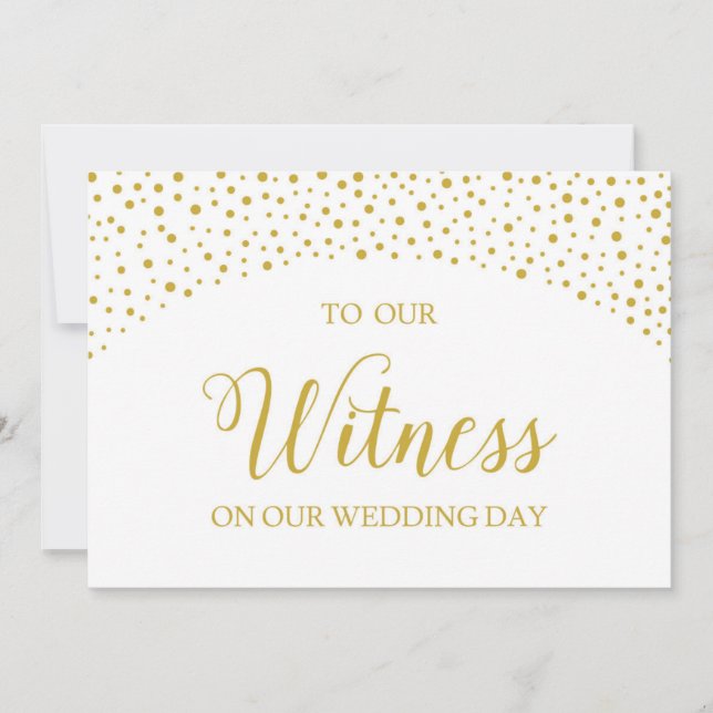Wedding Thank You Card for Witness (Front)
