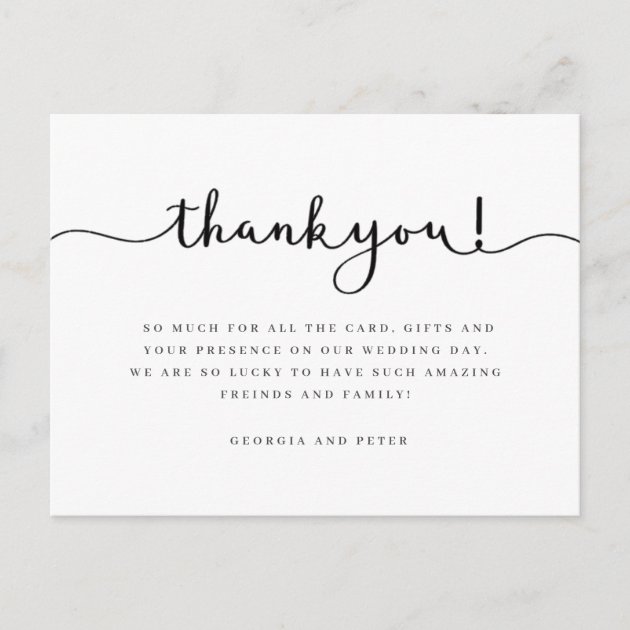 Wedding thank deals you cards message