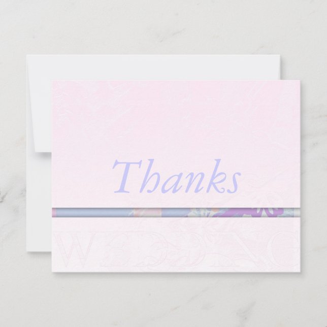 Wedding Thank You Card Personalized Invites Silk (Front)