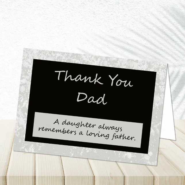 Wedding Thank You Card to Parent Dad Zazzle
