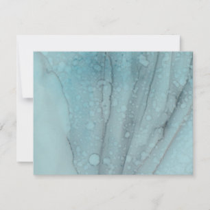 Wedding Thank You Card Turquoise and Lavender