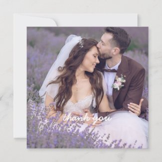Wedding Thank you card with photo