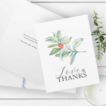 Wedding Thank You Cards Christmas Theme