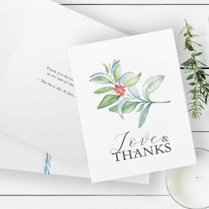 Wedding Thank You Cards Christmas Theme