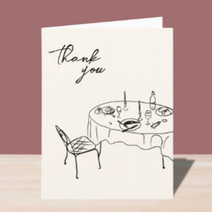 Wedding Thank You Cards with After-Party Table