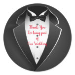 Wedding Thank You Classic Round Sticker